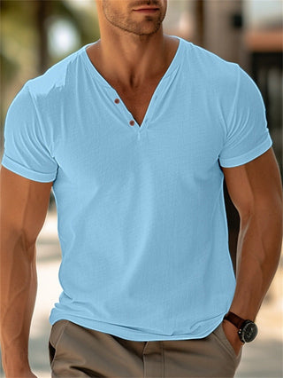 Premium Slim Fit T-Shirt mit V-Ausschnitt