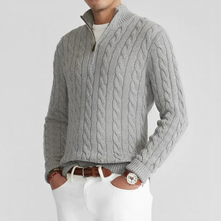 Troyer für Herren - Stilvoller Strickpullover im Zopfmuster