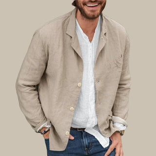 Sakko für Herren - Eleganter italienischer Leinen-Optik Sommerjacke