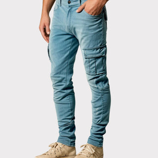 Skinny Fit Jeans Mit Cargo Taschen