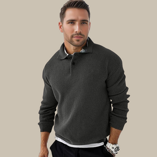 Ganti Polo | Stilvolles gestricktes Langarm-Herren-Poloshirt