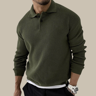 Ganti Polo | Stilvolles gestricktes Langarm-Herren-Poloshirt