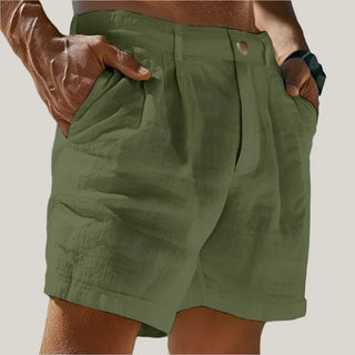 Bermuda Shorts für Herren - Leinen-Optik Kurze Hosen für den Sommer