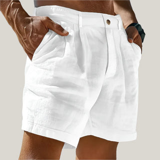 Bermuda Shorts für Herren - Leinen-Optik Kurze Hosen für den Sommer