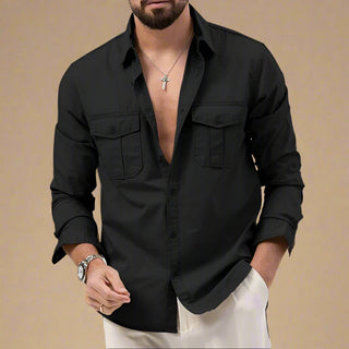 Cargo Hemd für Herren - Klassische Hemdjacke für den Sommer