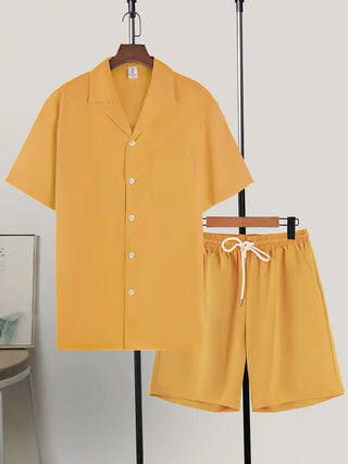 Zweiteiler für Herren - Twin Set mit Shirt und Sweat Short für den Sommer