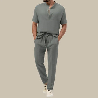 Zweiteiler für Herren - Premium Twin Set mit Hemd und Sommerhose