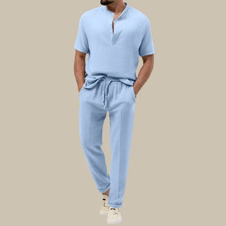Zweiteiler für Herren - Premium Twin Set mit Hemd und Sommerhose