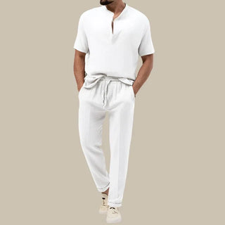 Zweiteiler für Herren - Premium Twin Set mit Hemd und Sommerhose