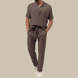 Zweiteiler für Herren - Premium Twin Set mit Hemd und Sommerhose