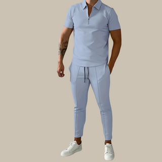 Zweiteiler für Herren - Stilvolles Sommerset mit Poloshirt und Jogger