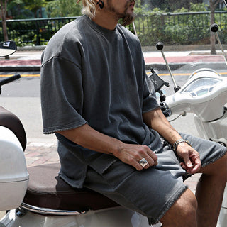 Zweiteiler für Herren - Stillvolles Sommer Set mit T-Shirt und Sweat Shorts