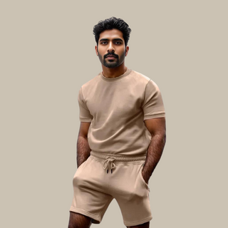 Zweiteiler für Herren - Premium Sommer Set mit T-shirt und Sweat Short