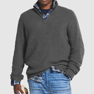 Troyer - Business Casual Strick-Pullover mit Reißverschluss für Herren