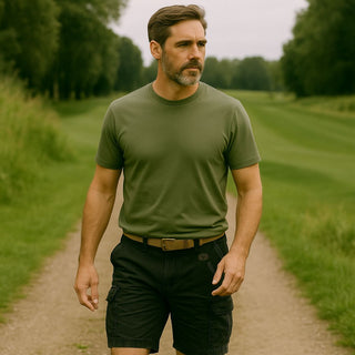 Cargoshorts für Herren - Robuste Sommer Bermudas mit Gürtel für Outdoor