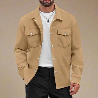 Hemdjacke für Herren - Stilvolle Übergangsjacke mit Brusttaschen