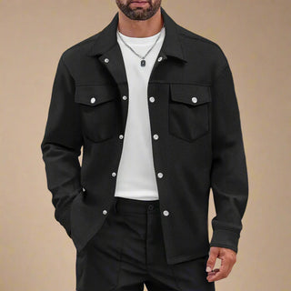 Hemdjacke für Herren - Stilvolle Übergangsjacke mit Brusttaschen
