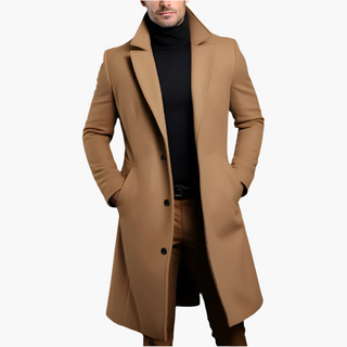 Wollmantel - Hochwertige Lange Wasserfeste Jacke für Herren