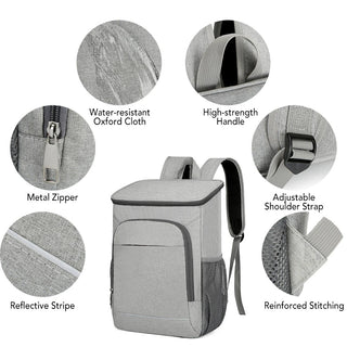 Kühlbox Rucksack - Praktischer Rucksack mit integriertem Kühlfach, 30L