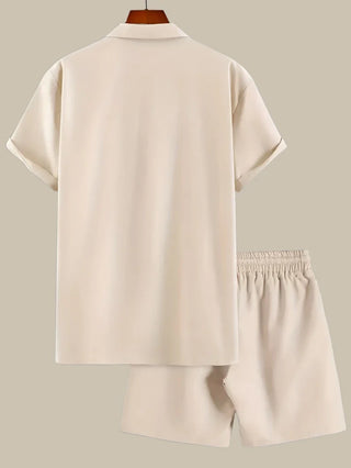 Zweiteiler für Herren - Twin Set mit Shirt und Sweat Short für den Sommer