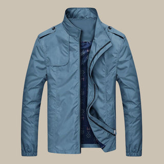Übergangsjacke für Herren - Stilvoller Oxford Sommerjacke mit Kragen