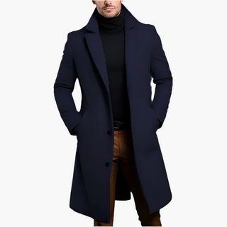Wollmantel - Hochwertige Lange Wasserfeste Jacke für Herren