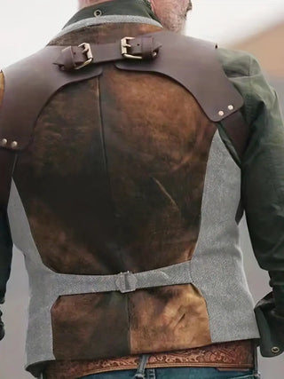 Trachtenweste für Herren - Retro Gilet-Weste mit Schulterholster
