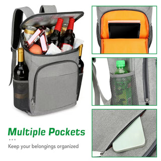 Kühlbox Rucksack - Praktischer Rucksack mit integriertem Kühlfach, 30L