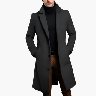 Wollmantel - Hochwertige Lange Wasserfeste Jacke für Herren