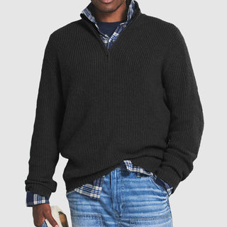 Troyer - Business Casual Strick-Pullover mit Reißverschluss für Herren