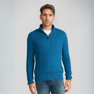 Troyer für Herren - Stilvoller Strickpullover im Zopfmuster
