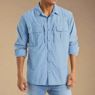 Hemdjacke für Herren - Multi-Pocket leichte Jacke für Männer