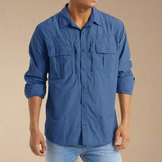 Hemdjacke für Herren - Multi-Pocket leichte Jacke für Männer