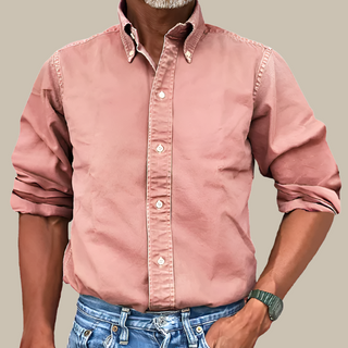 GENTS Hemd | Klassisches Dry-washed Retro-Casual-Overshirt für Herren