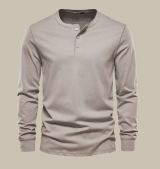Henley T-Shirt für Herren - Modernes Langarm T-Shirt für den Sommer