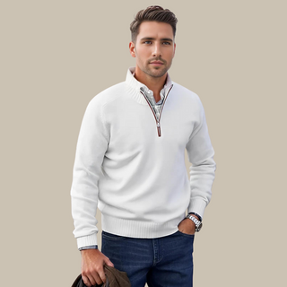 Troyer für Herren - Luftiger Pullover mit Reißverschluss