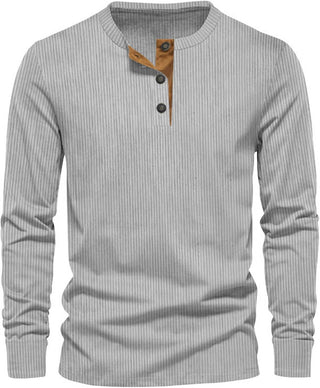 Henley T-shirt - Premium Langärmeliges T-Shirt für Herren