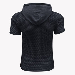 T-Shirt für Herren - Muskelfit Armloses T-Shirt mit Kapuze für Sommer