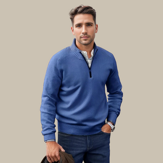 Troyer für Herren - Luftiger Pullover mit Reißverschluss