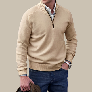 Troyer für Herren - Luftiger Pullover mit Reißverschluss