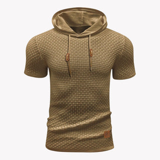 T-Shirt für Herren - Muskelfit Armloses T-Shirt mit Kapuze für Sommer