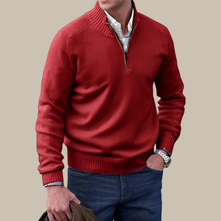 Troyer für Herren - Luftiger Pullover mit Reißverschluss