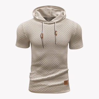 T-Shirt für Herren - Muskelfit Armloses T-Shirt mit Kapuze für Sommer