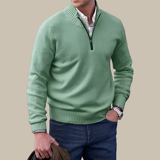 Troyer für Herren - Luftiger Pullover mit Reißverschluss