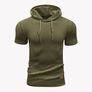 T-Shirt für Herren - Muskelfit Armloses T-Shirt mit Kapuze für Sommer