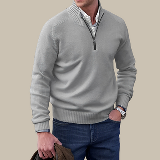 Troyer für Herren - Luftiger Pullover mit Reißverschluss