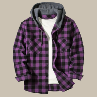 Hemdjacke für Herren - Stilvolle Multi-Pocket Herren leichte Jacke mit Kapuze