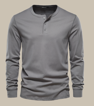Henley T-Shirt für Herren - Modernes Langarm T-Shirt für den Sommer