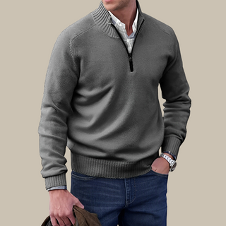 Troyer für Herren - Luftiger Pullover mit Reißverschluss