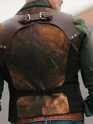Trachtenweste für Herren - Retro Gilet-Weste mit Schulterholster